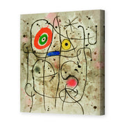 Joan Miró's 'Composition Au Visage' painting reproduced as a gallery-wrapped canvas print