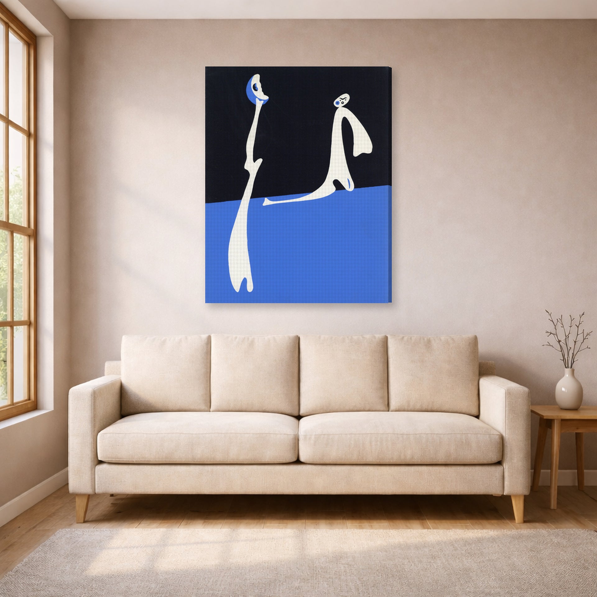 Joan Miro - Composition - gallery wrap lifestyle living room 1