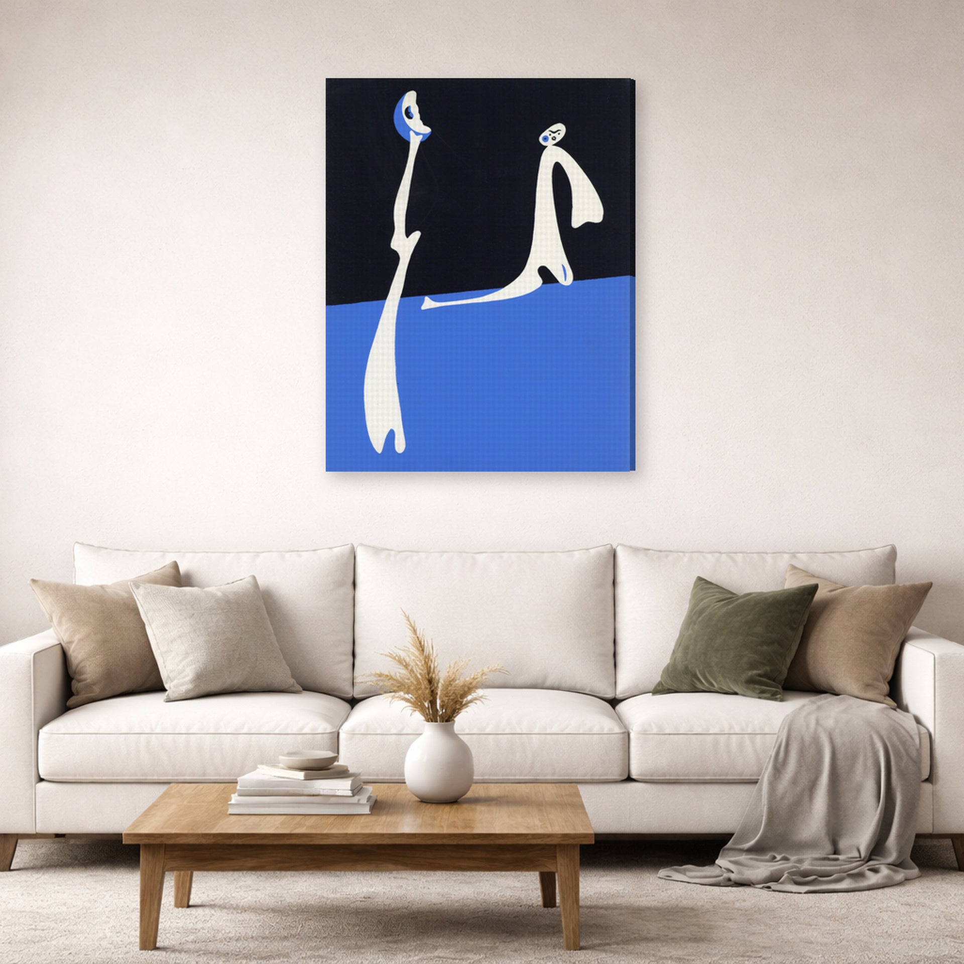 Joan Miro - Composition - gallery wrap lifestyle living room 2