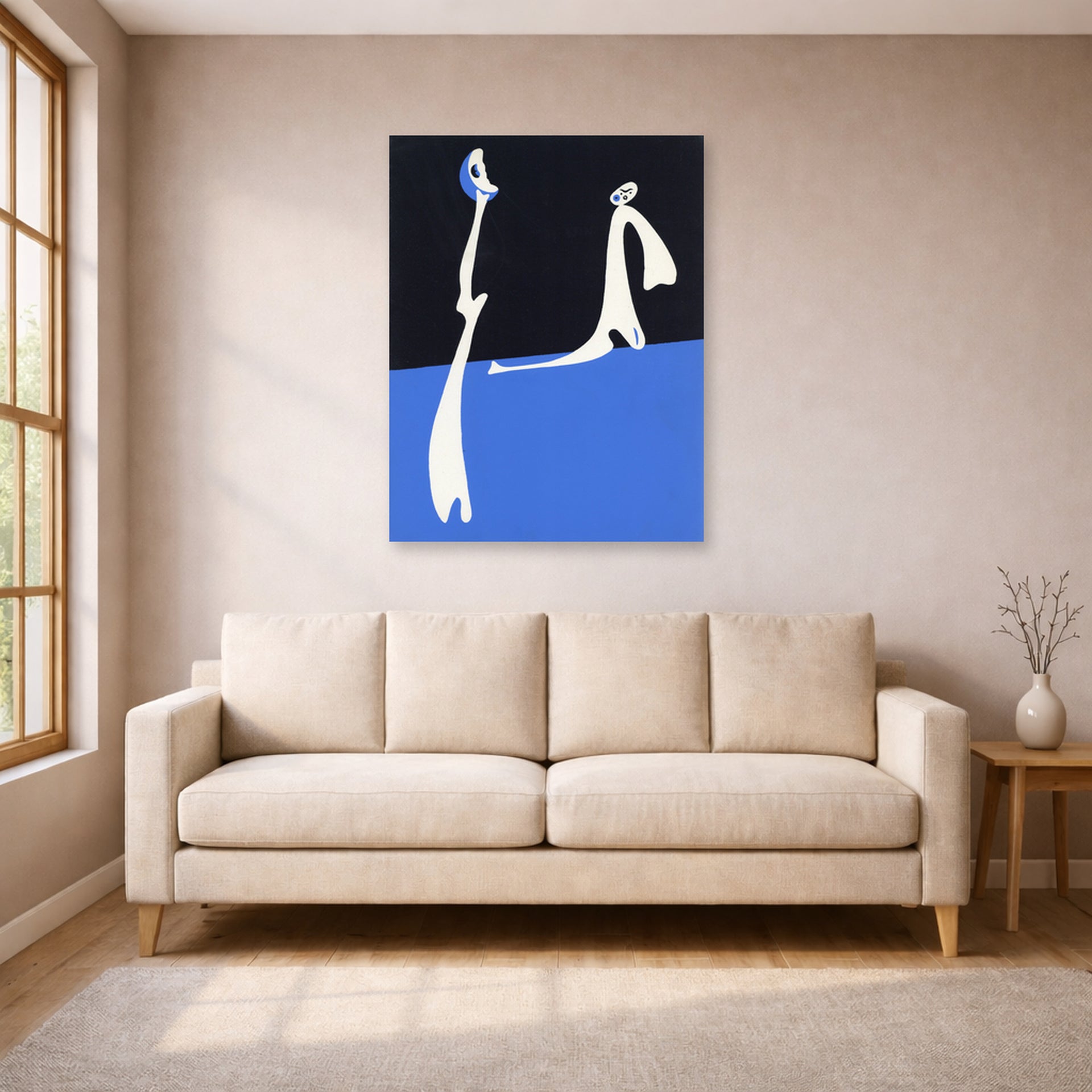 Joan Miro - Composition - poster print lifestyle living room 1 unframed