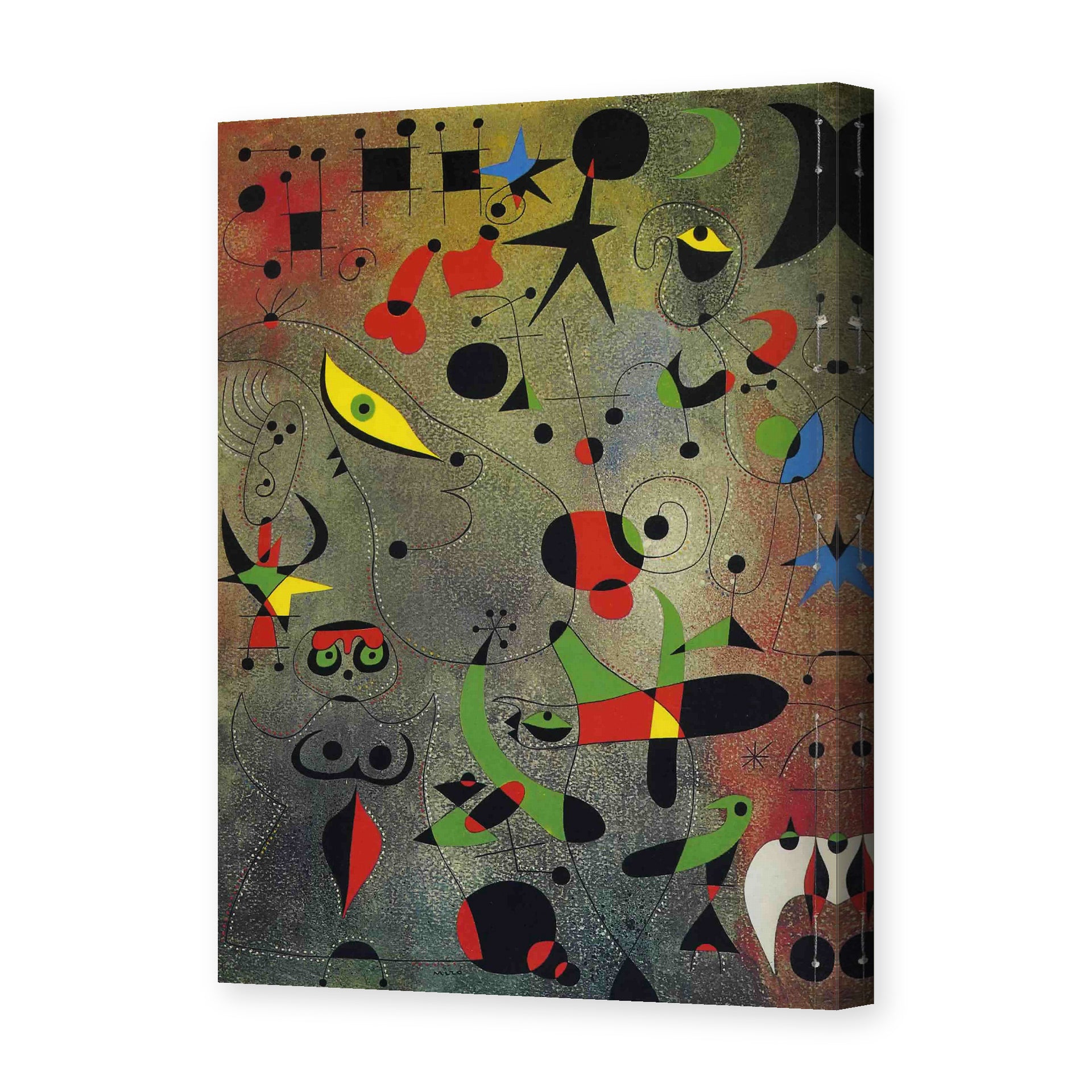 Joan Miró's 'Constellation Awakening at Dawn' painting reproduced as a gallery-wrapped canvas print