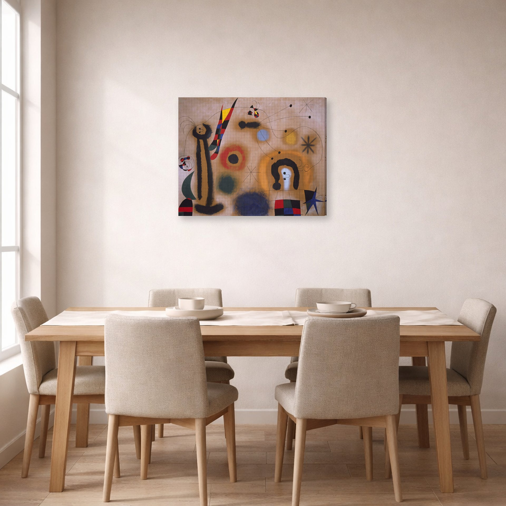 Joan Miro - Dragonfly with Red Wings - gallery wrap lifestyle dining