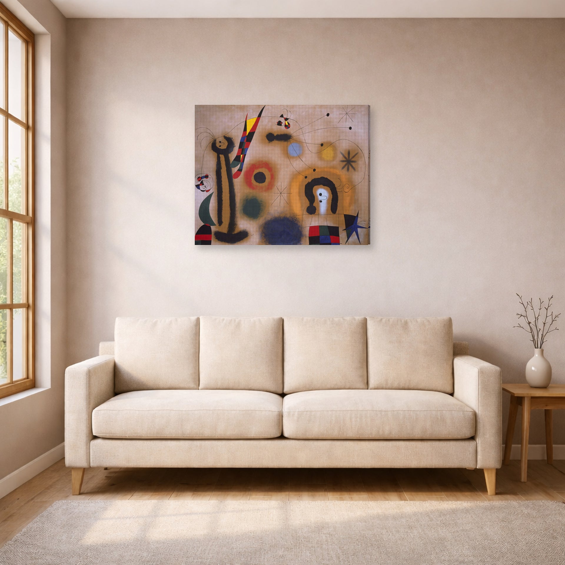 Joan Miro - Dragonfly with Red Wings - gallery wrap lifestyle living room 1
