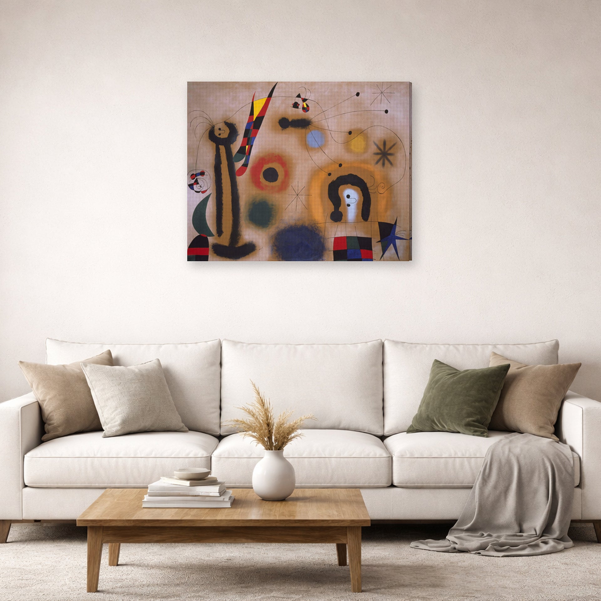 Joan Miro - Dragonfly with Red Wings - gallery wrap lifestyle living room 2