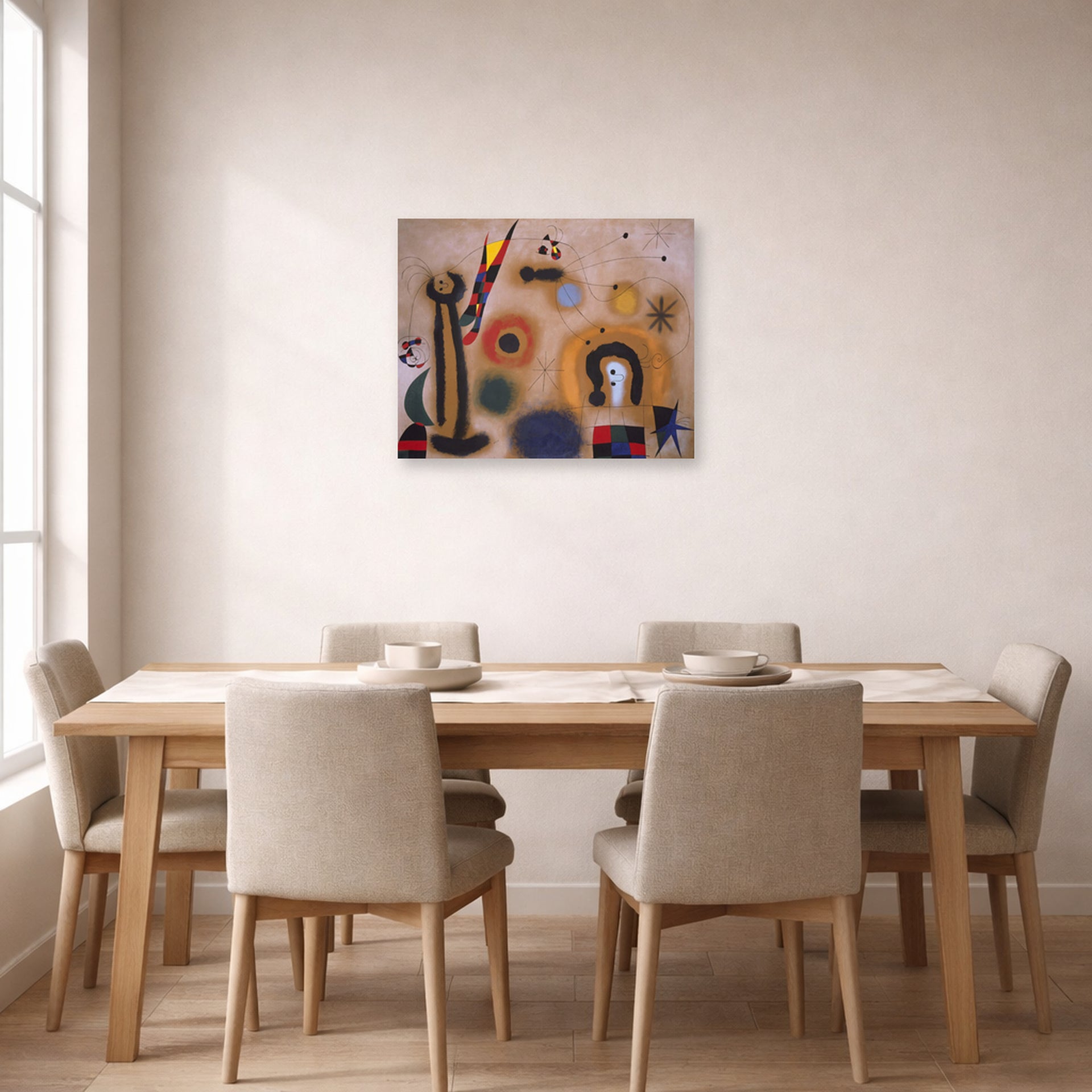 Joan Miro - Dragonfly with Red Wings - poster print lifestyle dining unframed