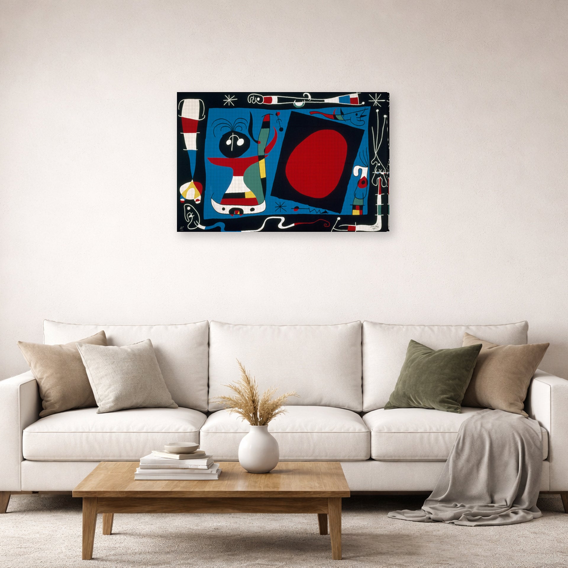 Joan Miro - Femme Au Miroir - gallery wrap lifestyle living room 2