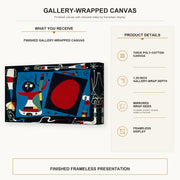 Joan Miro - Femme Au Miroir - gallery wrap product details infographic
