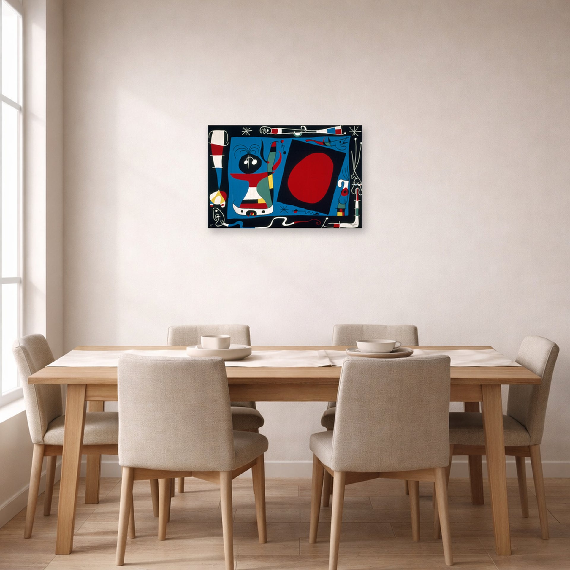 Joan Miro - Femme Au Miroir - poster print lifestyle dining unframed