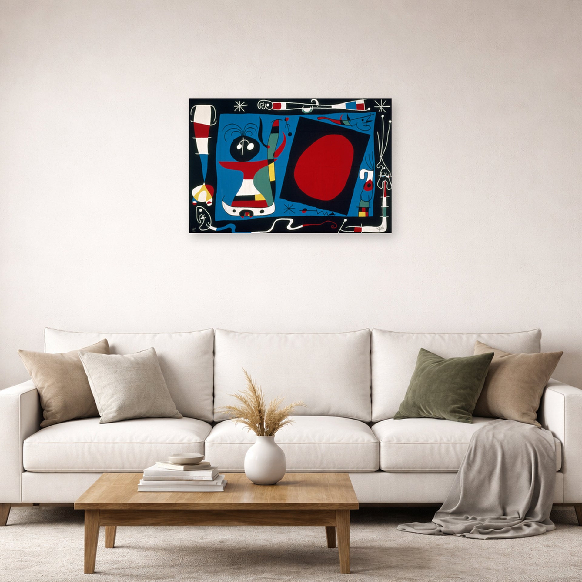 Joan Miro - Femme Au Miroir - poster print lifestyle living room 2 unframed