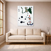 Joan Miro - Femme Et Oiseau Dans La Nuit - gallery wrap lifestyle living room 1