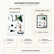 Joan Miro - Femme Et Oiseau Dans La Nuit - poster print combined product and display infographic