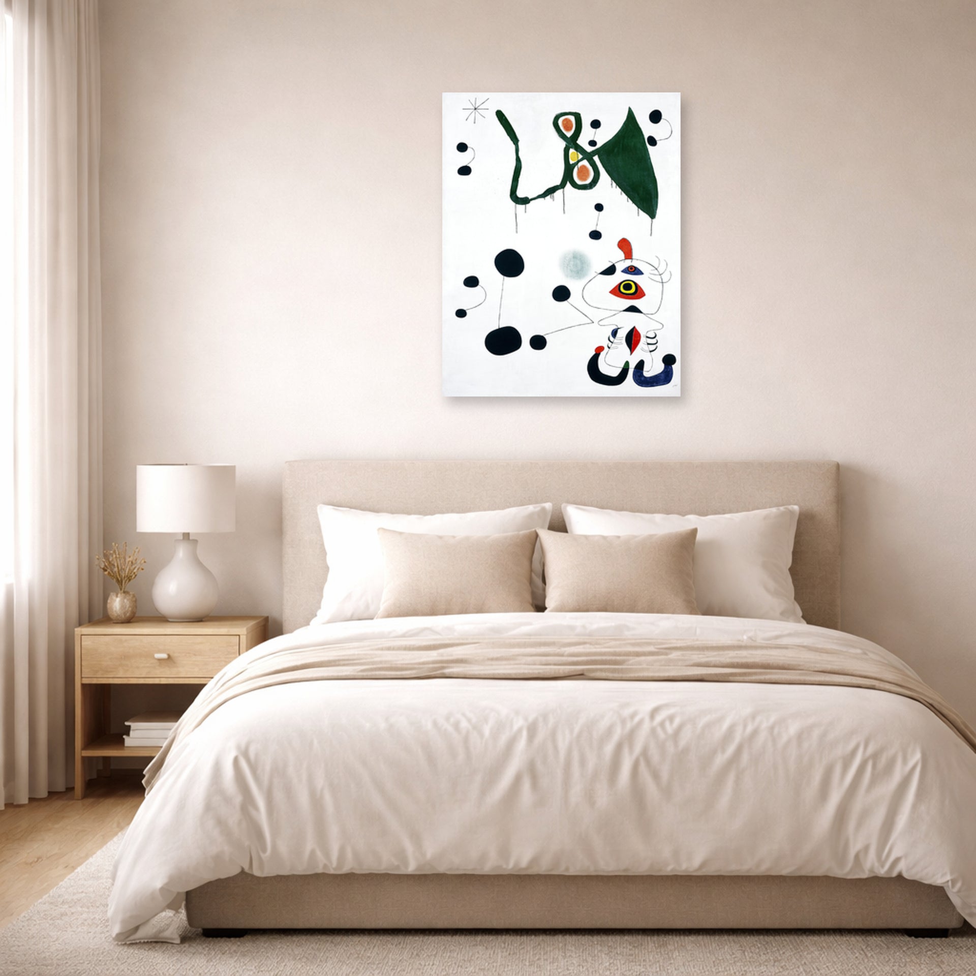 Joan Miro - Femme Et Oiseau Dans La Nuit - poster print lifestyle bedroom unframed
