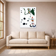 Joan Miro - Femme Et Oiseau Dans La Nuit - poster print lifestyle living room 1 unframed