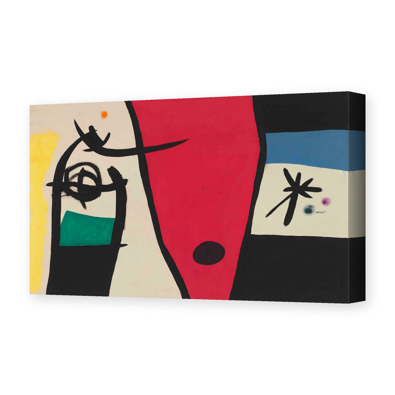 Joan Miro - Femme a La Voix De Rossignol Dans La Nuit (woman with the Voice of a Nightingale in the Night) - Joan Miro Femme a La Voix De Rossignol Dans La Nuit woman With the Voice of a Nightingale in the Night gallery wrap hero