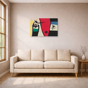 Joan Miro - Femme a La Voix De Rossignol Dans La Nuit (woman with the Voice of a Nightingale in the Night) - Joan Miro Femme a La Voix De Rossignol Dans La Nuit woman With the Voice of a Nightingale in the Night gallery wrap lifestyle living room 1