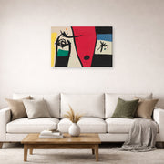 Joan Miro - Femme a La Voix De Rossignol Dans La Nuit (woman with the Voice of a Nightingale in the Night) - Joan Miro Femme a La Voix De Rossignol Dans La Nuit woman With the Voice of a Nightingale in the Night gallery wrap lifestyle living room 2