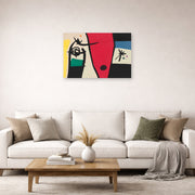 Joan Miro - Femme a La Voix De Rossignol Dans La Nuit (woman with the Voice of a Nightingale in the Night) - Joan Miro Femme a La Voix De Rossignol Dans La Nuit woman With the Voice of a Nightingale in the Night poster print lifestyle living room 2 unframed