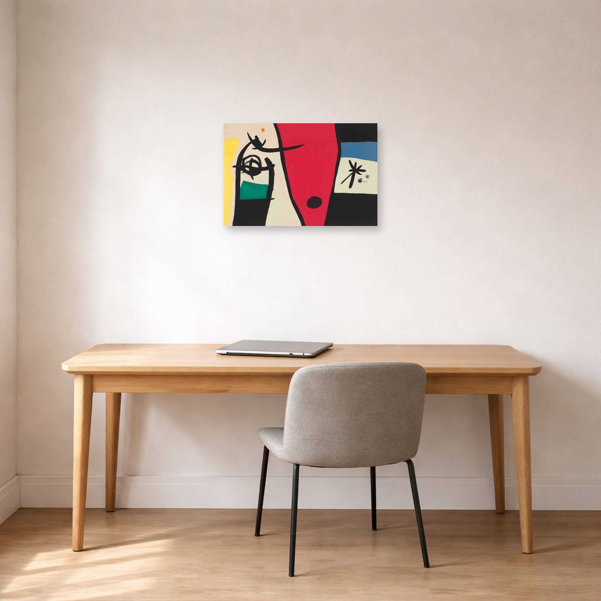 Joan Miro - Femme a La Voix De Rossignol Dans La Nuit (woman with the Voice of a Nightingale in the Night) - Joan Miro Femme a La Voix De Rossignol Dans La Nuit woman With the Voice of a Nightingale in the Night poster print lifestyle office unframed