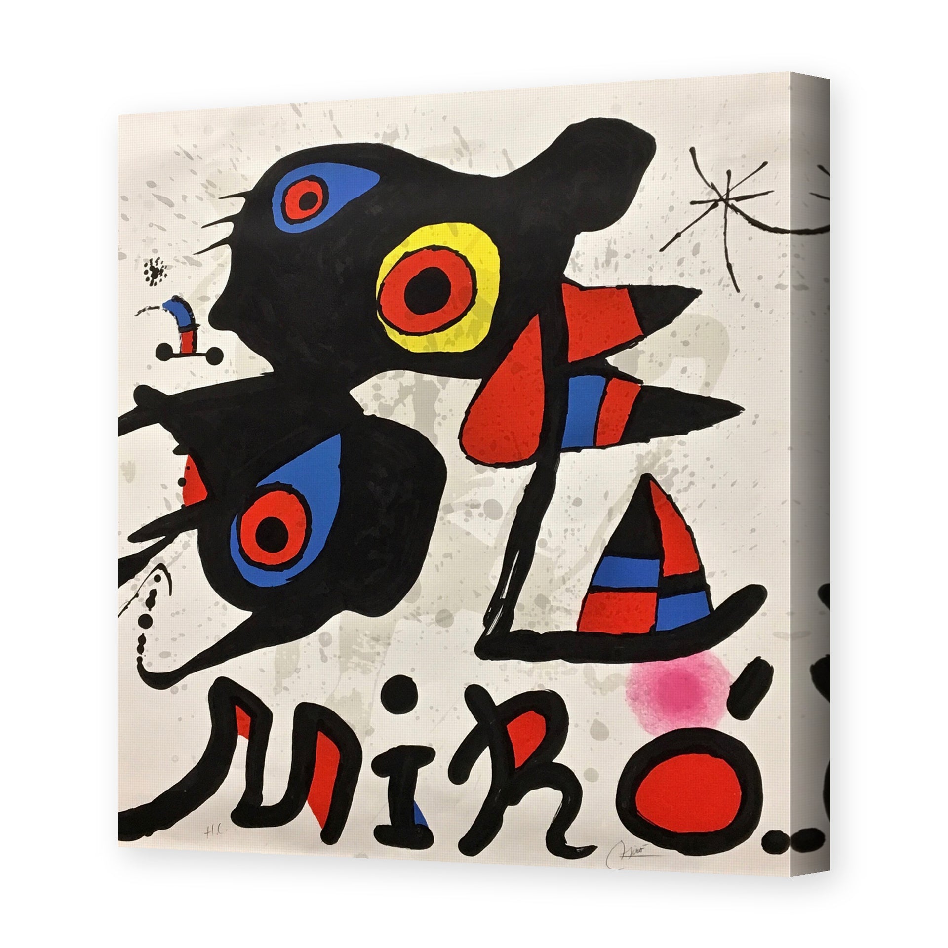 Joan Miró's 'Fundacao Calouste Gulbenkian' painting reproduced as a gallery-wrapped canvas print