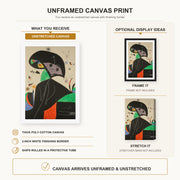 Joan Miro - Gaudi XVIII - canvas print combined product and display infographic frame and bars not included