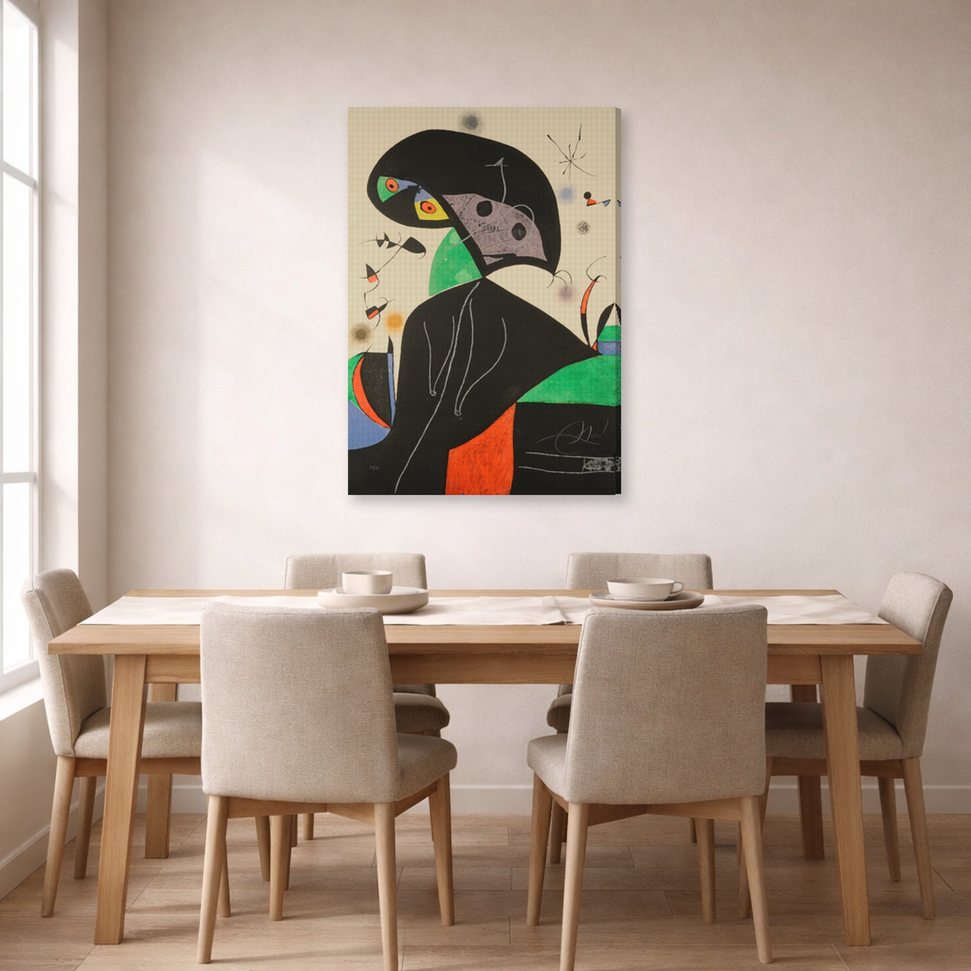 Joan Miro - Gaudi XVIII - gallery wrap lifestyle dining