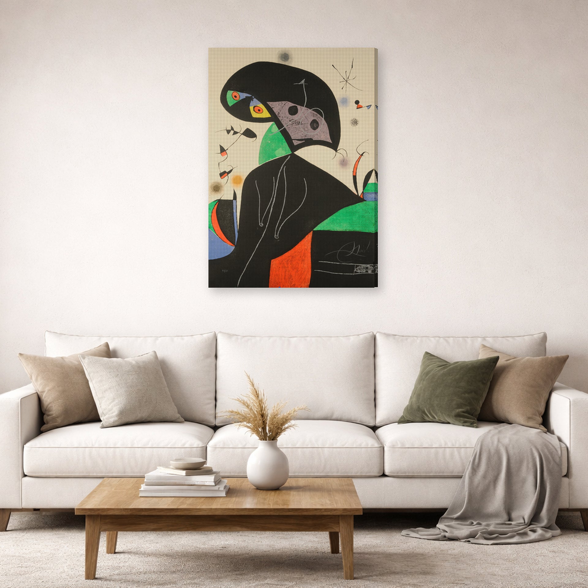 Joan Miro - Gaudi XVIII - gallery wrap lifestyle living room 2