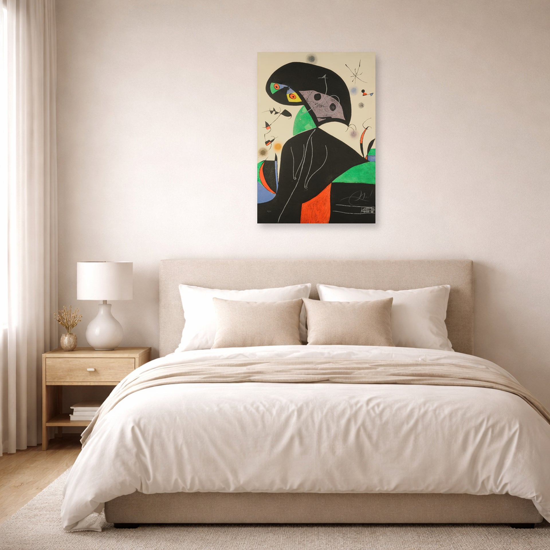 Joan Miro - Gaudi XVIII - poster print lifestyle bedroom unframed