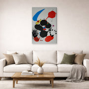 Gallery-wrapped canvas print of Joan Miró's 'Godalla' displayed on a wall in a living room