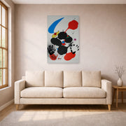 Unframed poster print of Joan Miró's 'Godalla' displayed on a wall in a living room