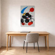 Unframed poster print of Joan Miró's 'Godalla' displayed on a wall in a office