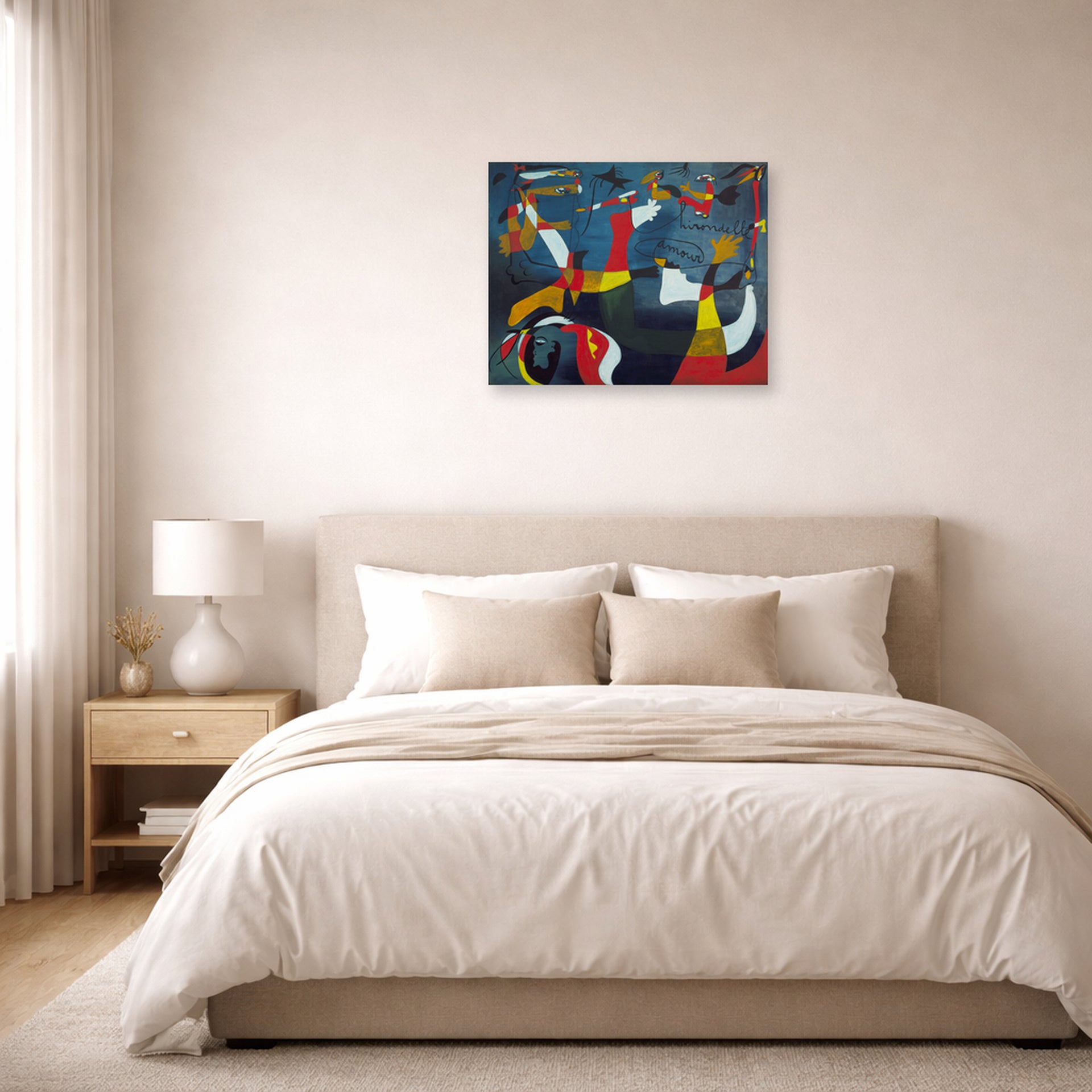 Joan Miro - Hirondelle Amour - poster print lifestyle bedroom unframed