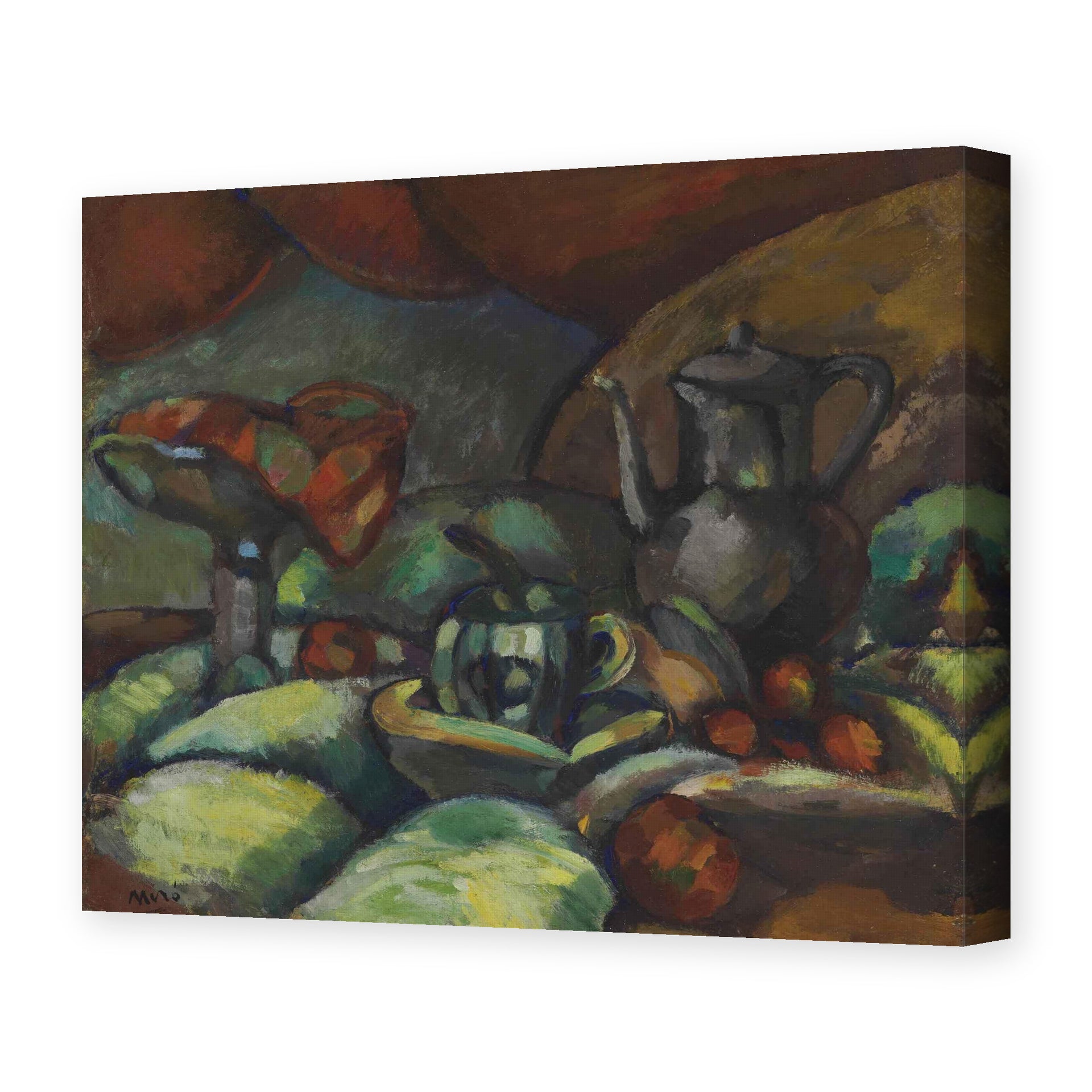 Joan Miró's 'La Cafetiere' painting reproduced as a gallery-wrapped canvas print