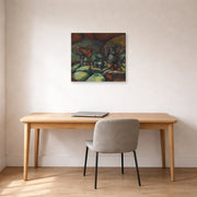Gallery-wrapped canvas print of Joan Miró's 'La Cafetiere' displayed on a wall in a office