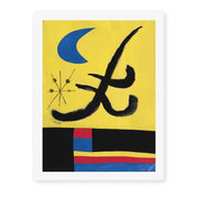 Joan Miró's 'La Lune Bleue' painting reproduced as a rolled canvas print