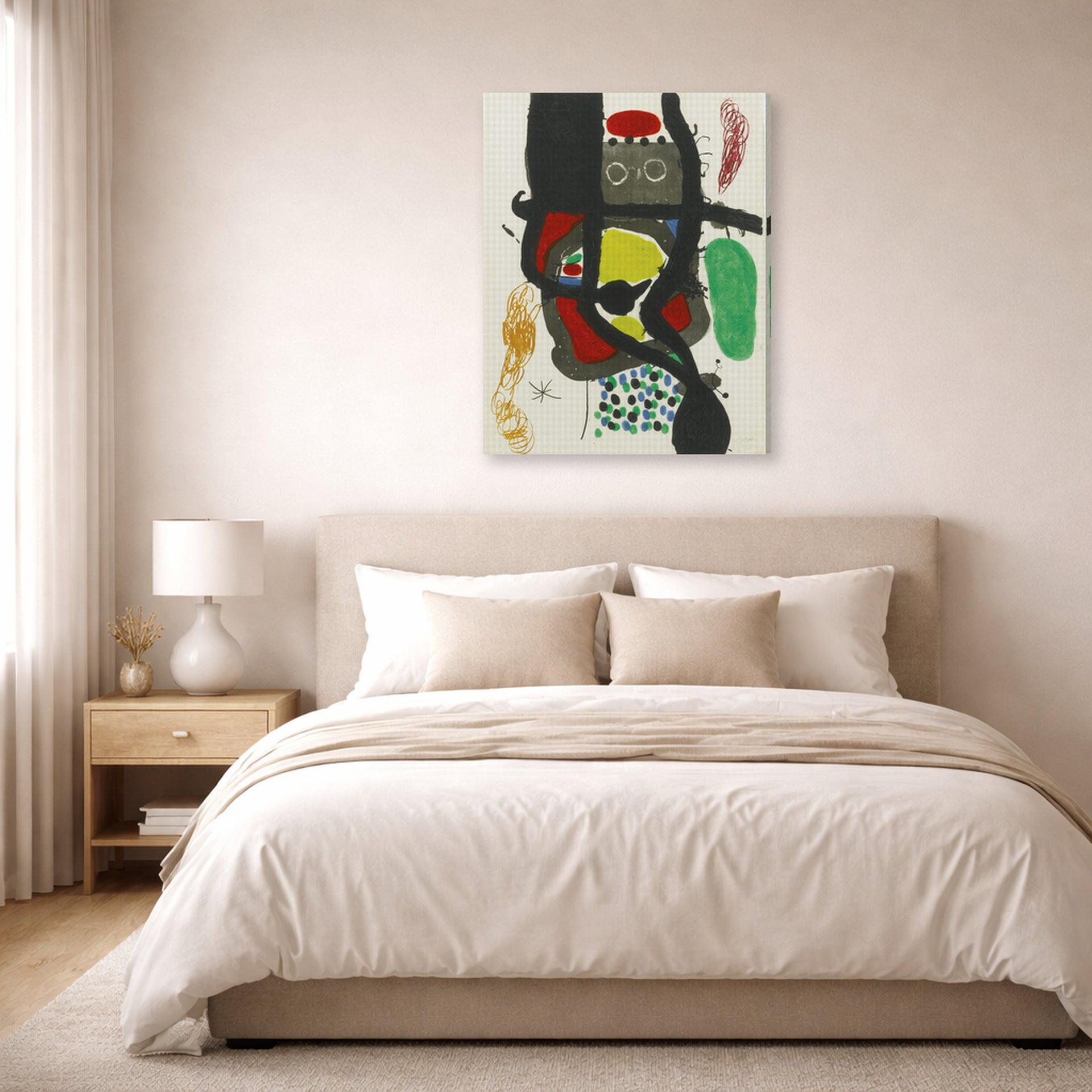 Joan Miro - Le Caissier - gallery wrap lifestyle bedroom