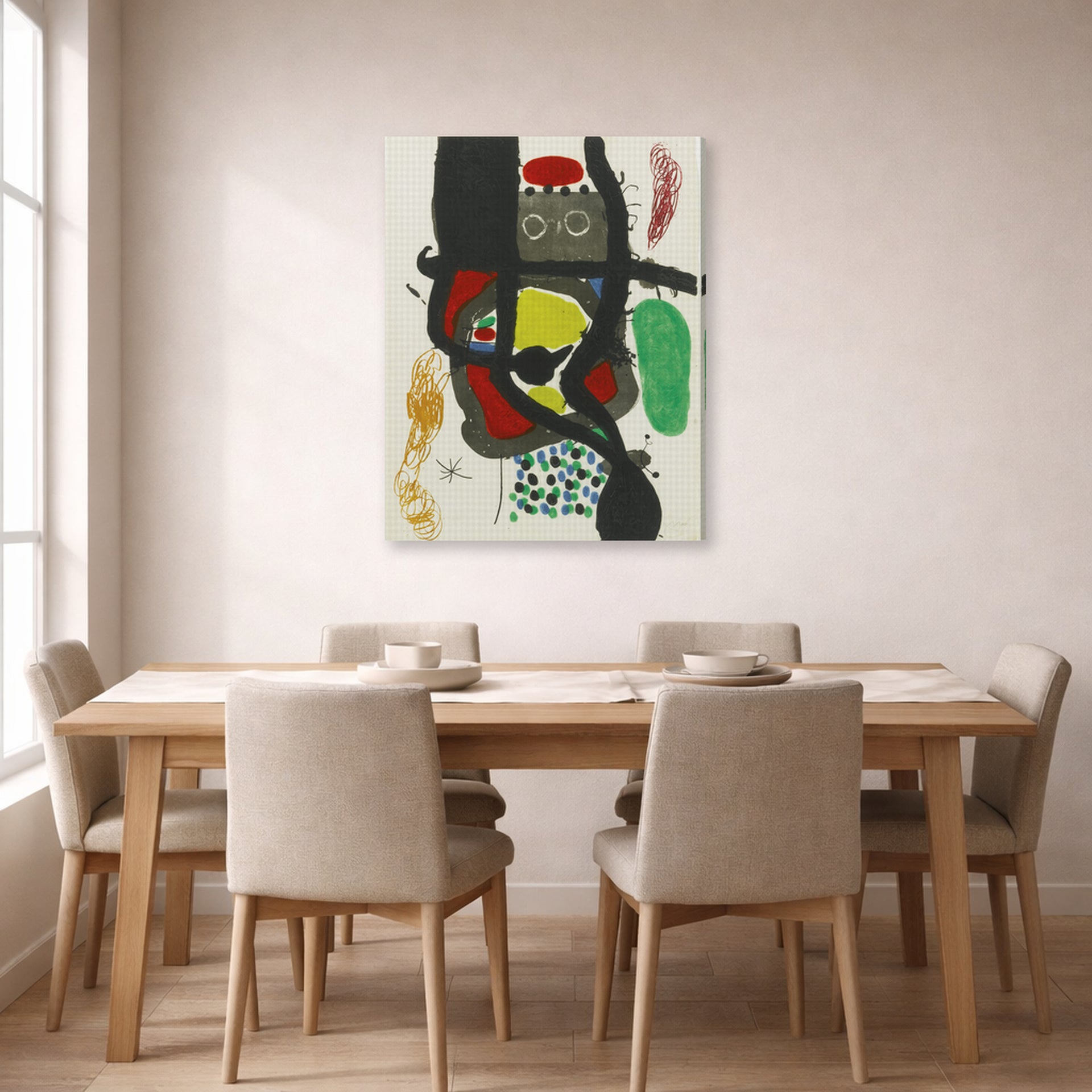 Joan Miro - Le Caissier - gallery wrap lifestyle dining