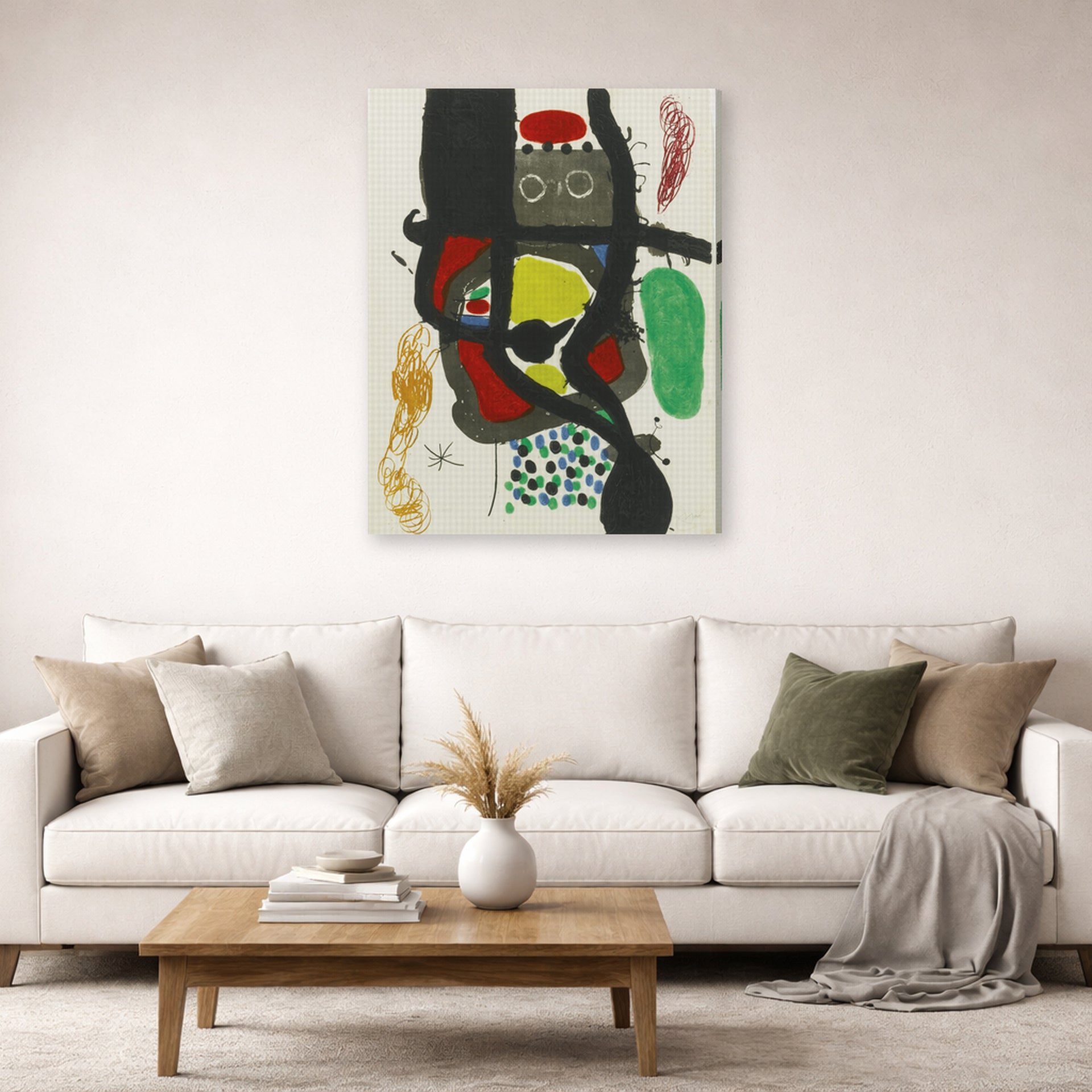 Joan Miro - Le Caissier - gallery wrap lifestyle living room 2