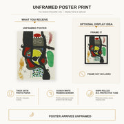 Joan Miro - Le Caissier - poster print combined product and display infographic