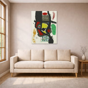 Joan Miro - Le Caissier - poster print lifestyle living room 1 unframed