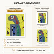 Joan Miro - Les Jasmins Embaument De Leur Parfum Dore La Robe De La Jeune Fille - canvas print combined product and display infographic frame and bars not included