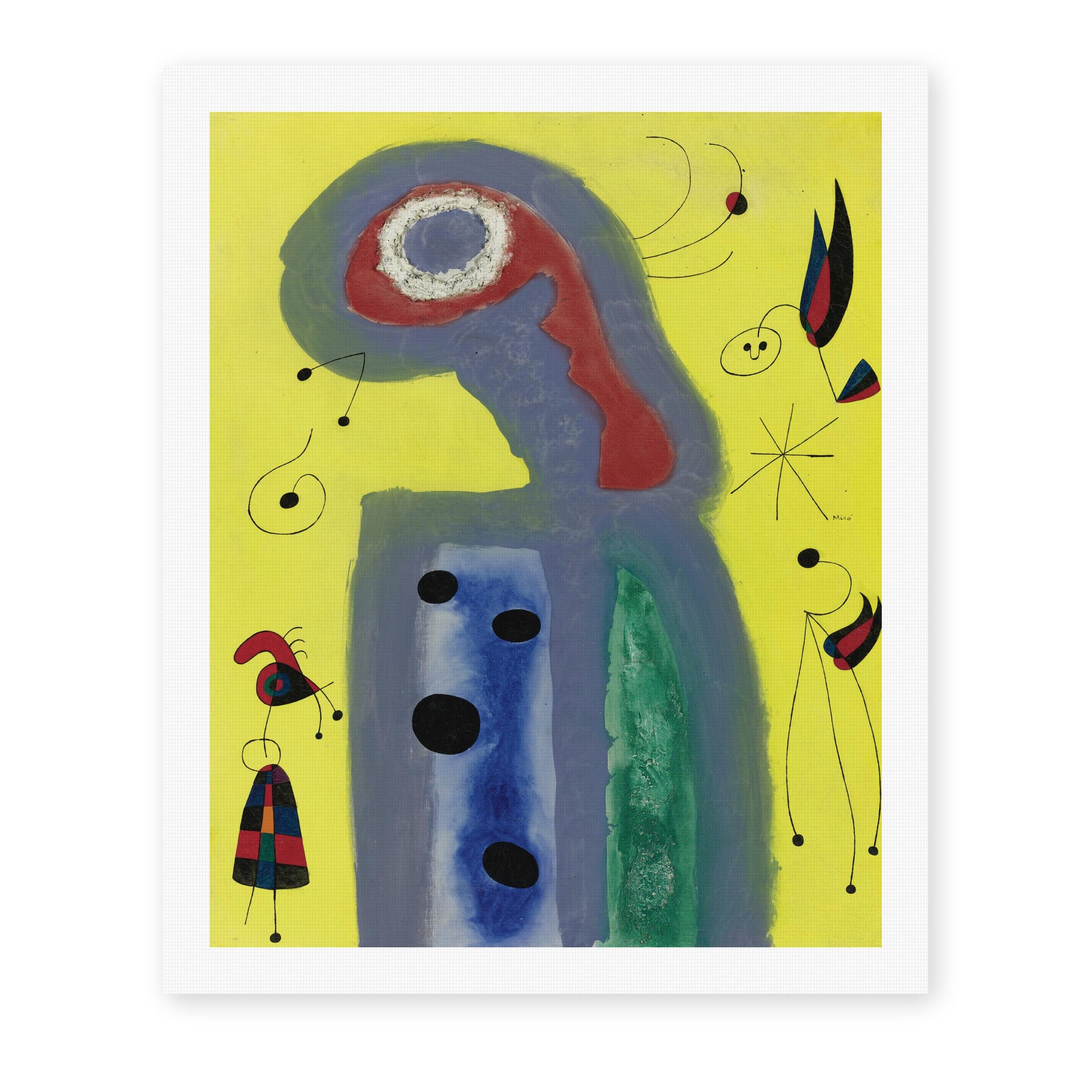 Joan Miro - Les Jasmins Embaument De Leur Parfum Dore La Robe De La Jeune Fille - canvas print hero