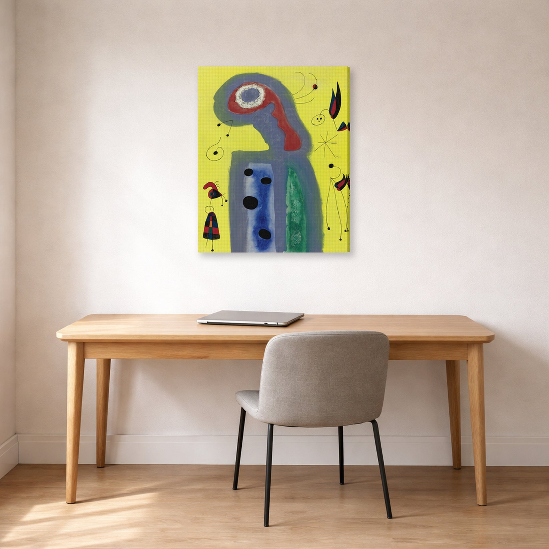 Joan Miro - Les Jasmins Embaument De Leur Parfum Dore La Robe De La Jeune Fille - gallery wrap lifestyle office