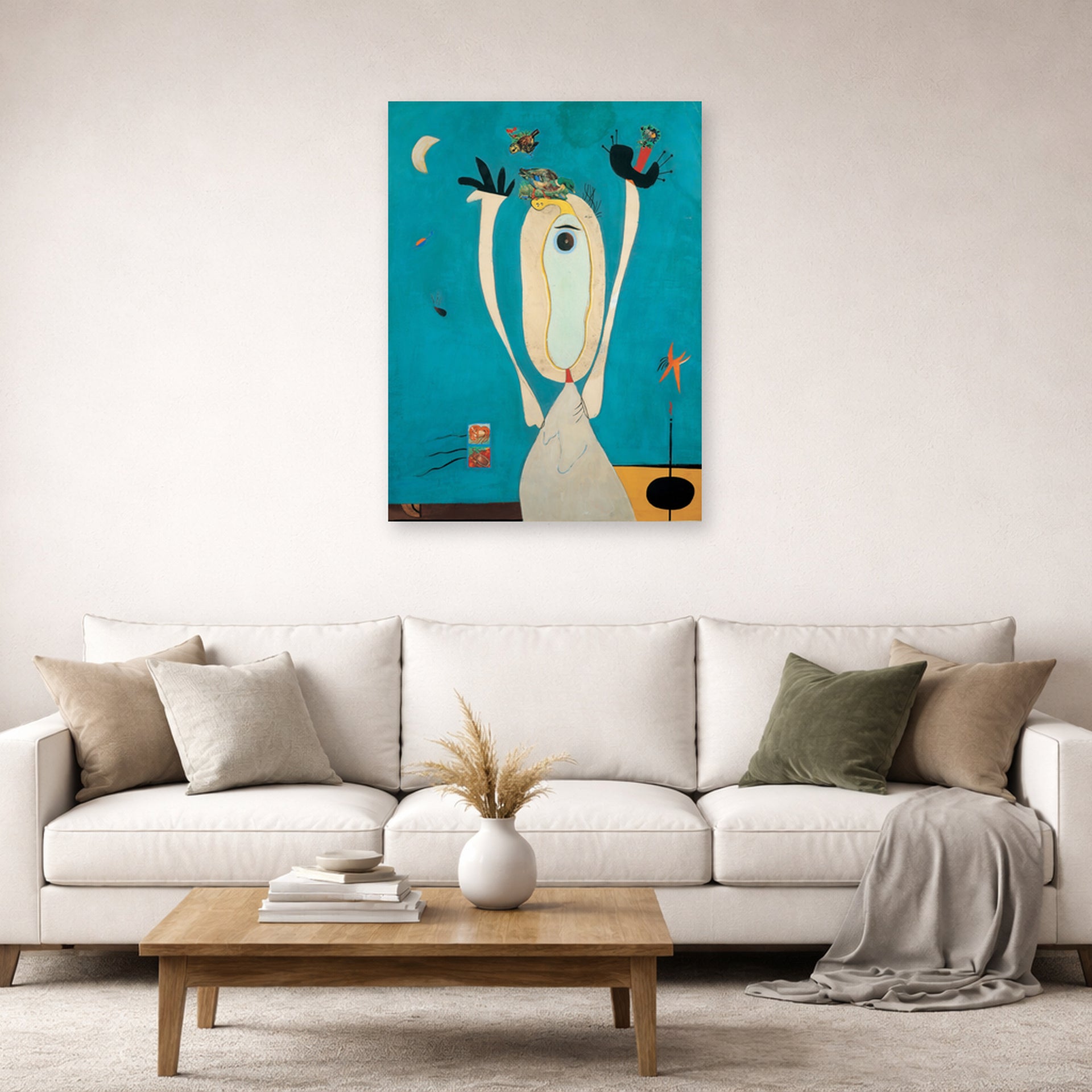 Joan Miro - Metamorphosis - poster print lifestyle living room 2 unframed