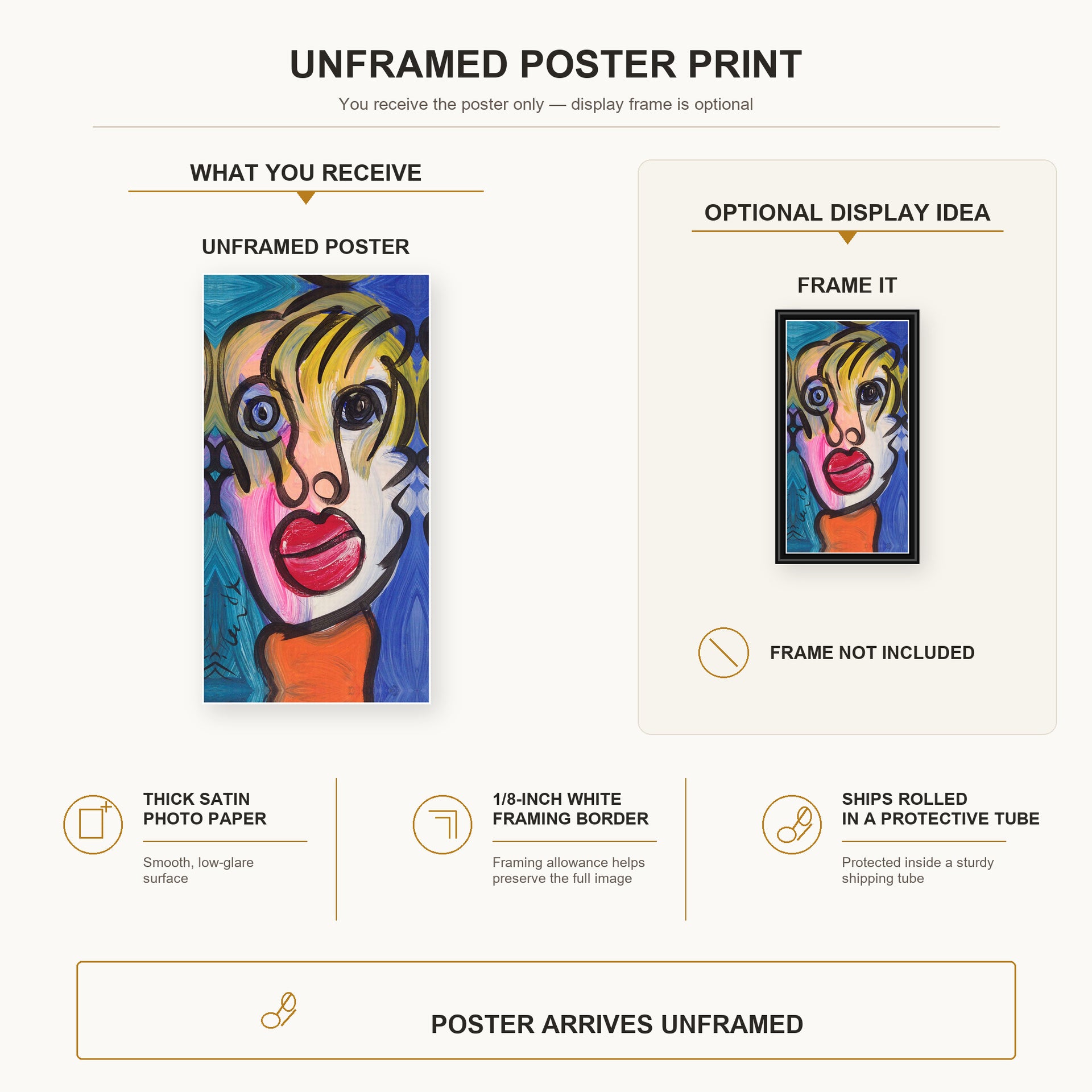 Joan Miro - My Friend - poster print combined product and display infographic