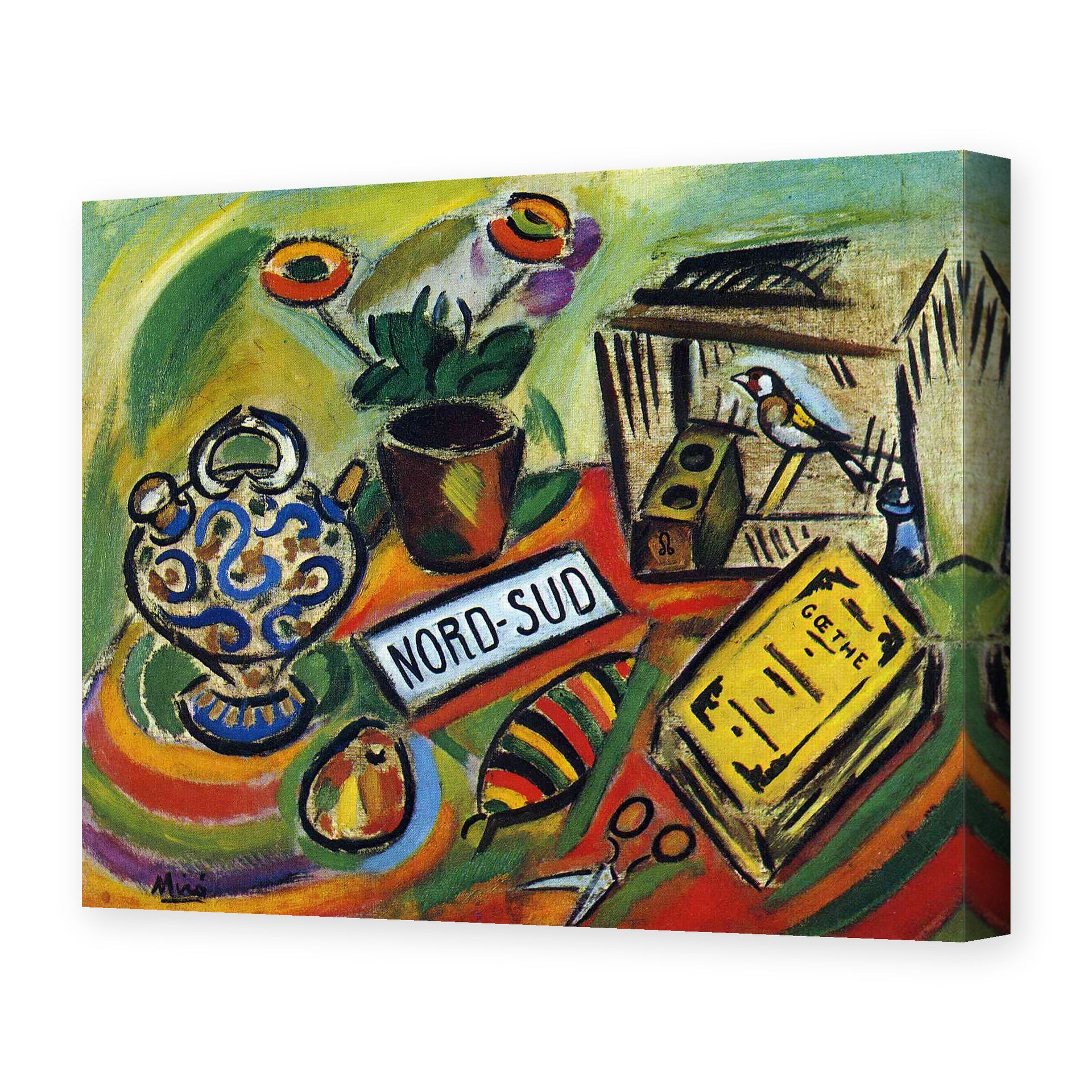 Joan Miró's 'North South' painting reproduced as a gallery-wrapped canvas print