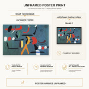 Joan Miró - Painting 1925-1964 poster print size comparison and framing display infographic
