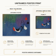 Joan Miró - Peinture,1933 poster print size comparison and framing display infographic