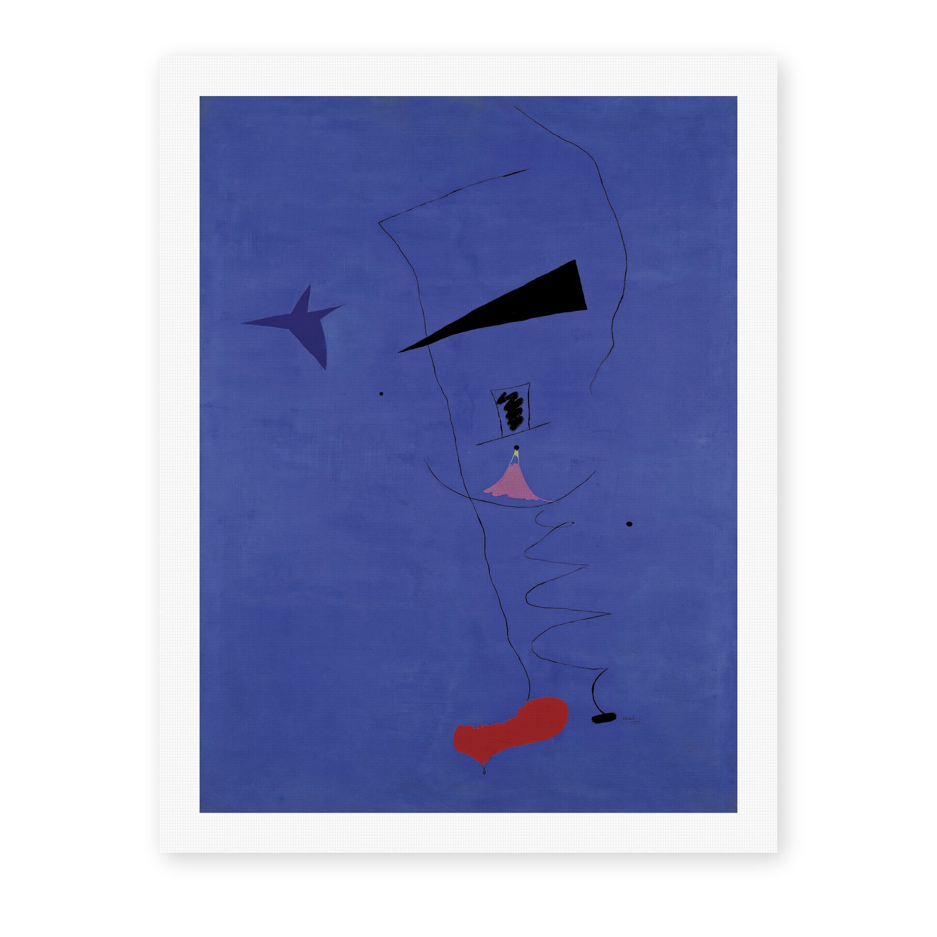 Joan Miro - Peinture (etoile Bleue) - Joan Miro Peinture etoile Bleue canvas print hero