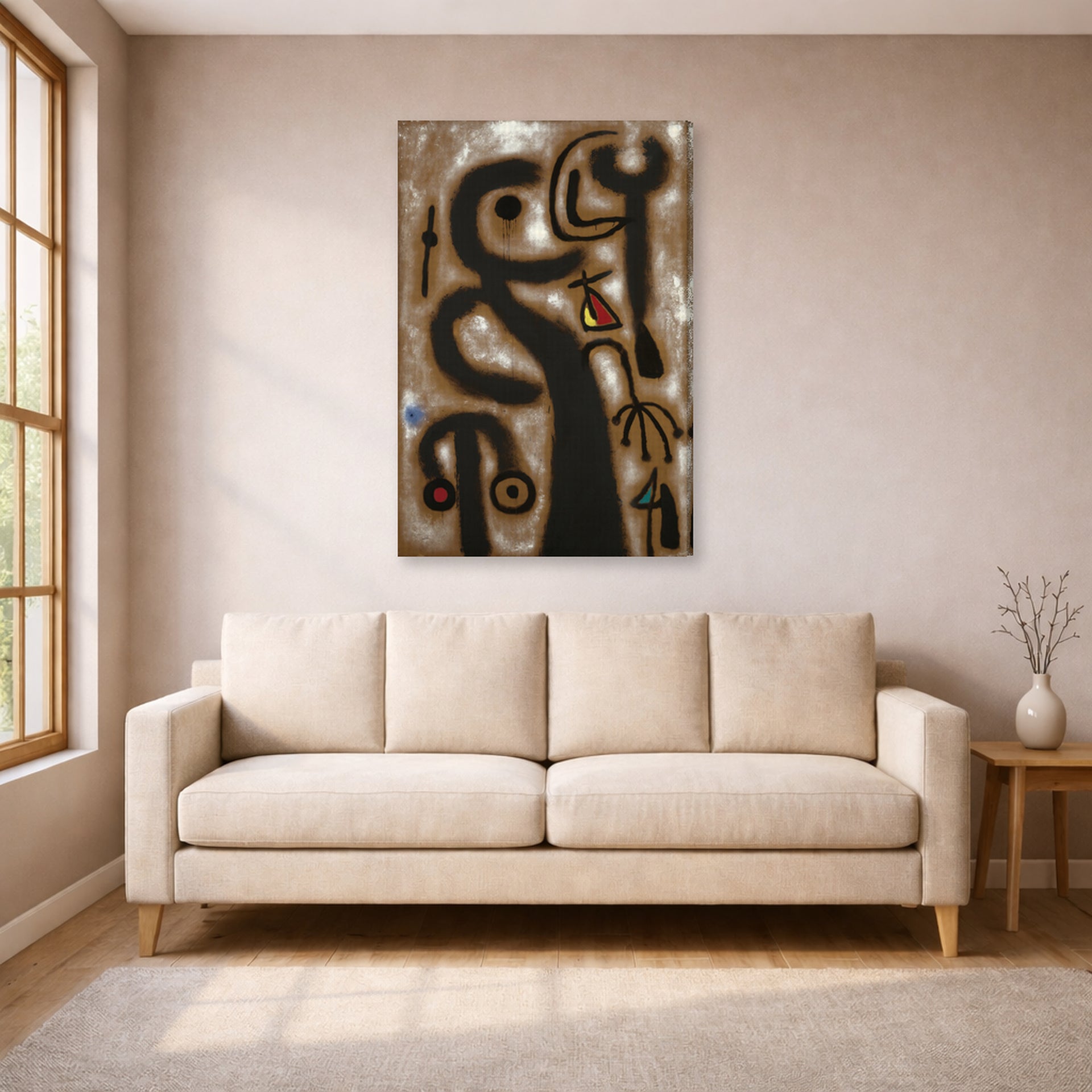 Joan Miro - Peinture - gallery wrap lifestyle living room 1