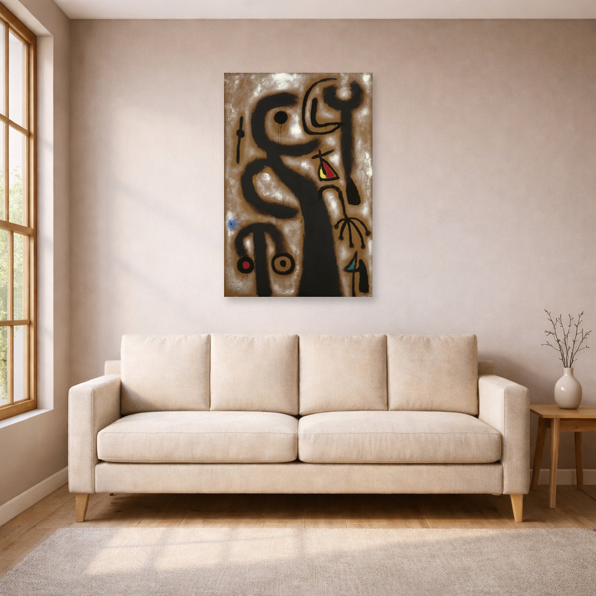 Joan Miro - Peinture - poster print lifestyle living room 1 unframed